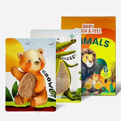 Image of Animals Touch & Feel Textured Cards | 12 Animals & 6 Textures to Enhance Sensory, Cognitive, Spatial & Hand Eye Co-Ordination