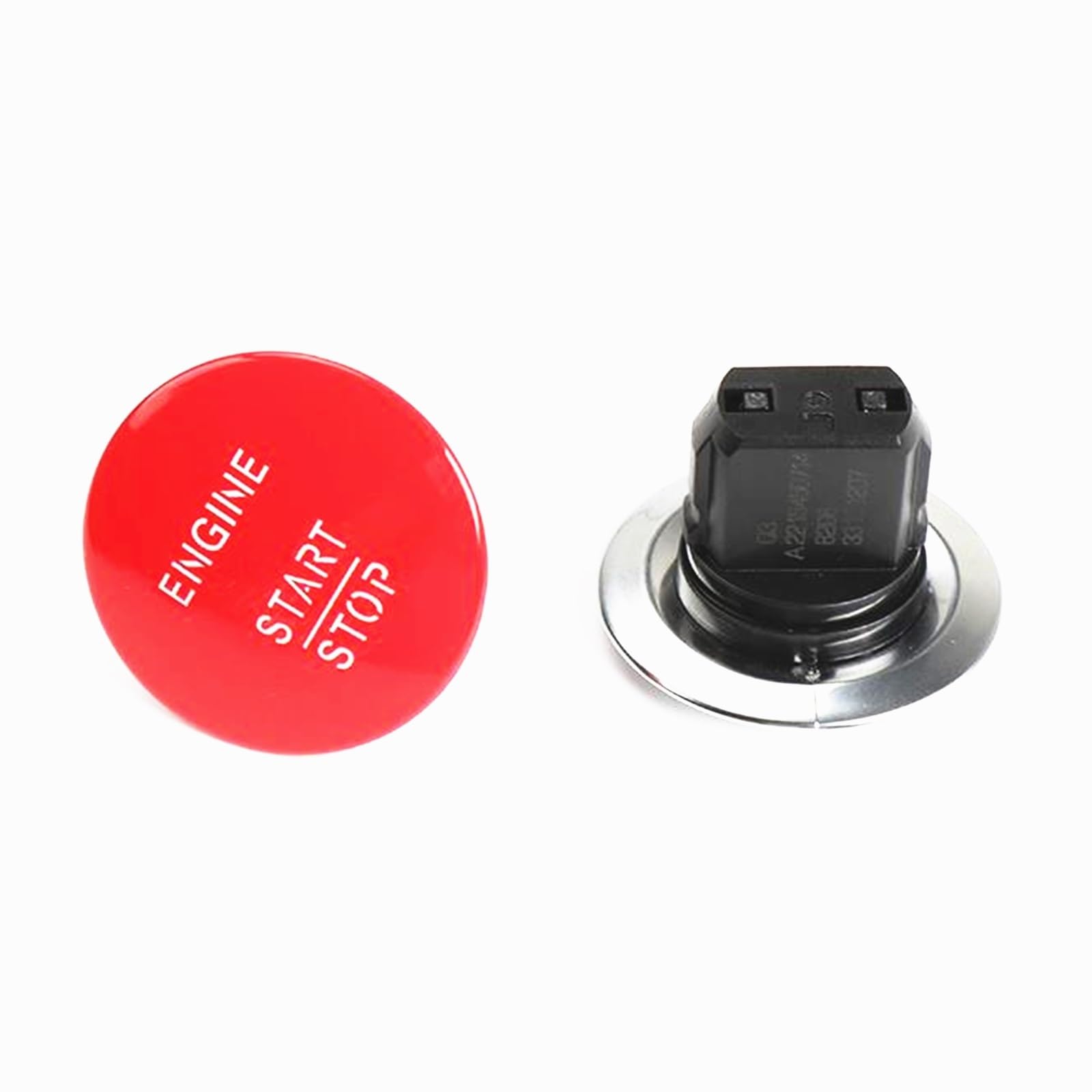 Przycisk włącznika silnika samochodowego, przycisk start-stop, pasuje do Benz ML GL RSE klasa W205, W212, W164, W166, W221 (srebrny)