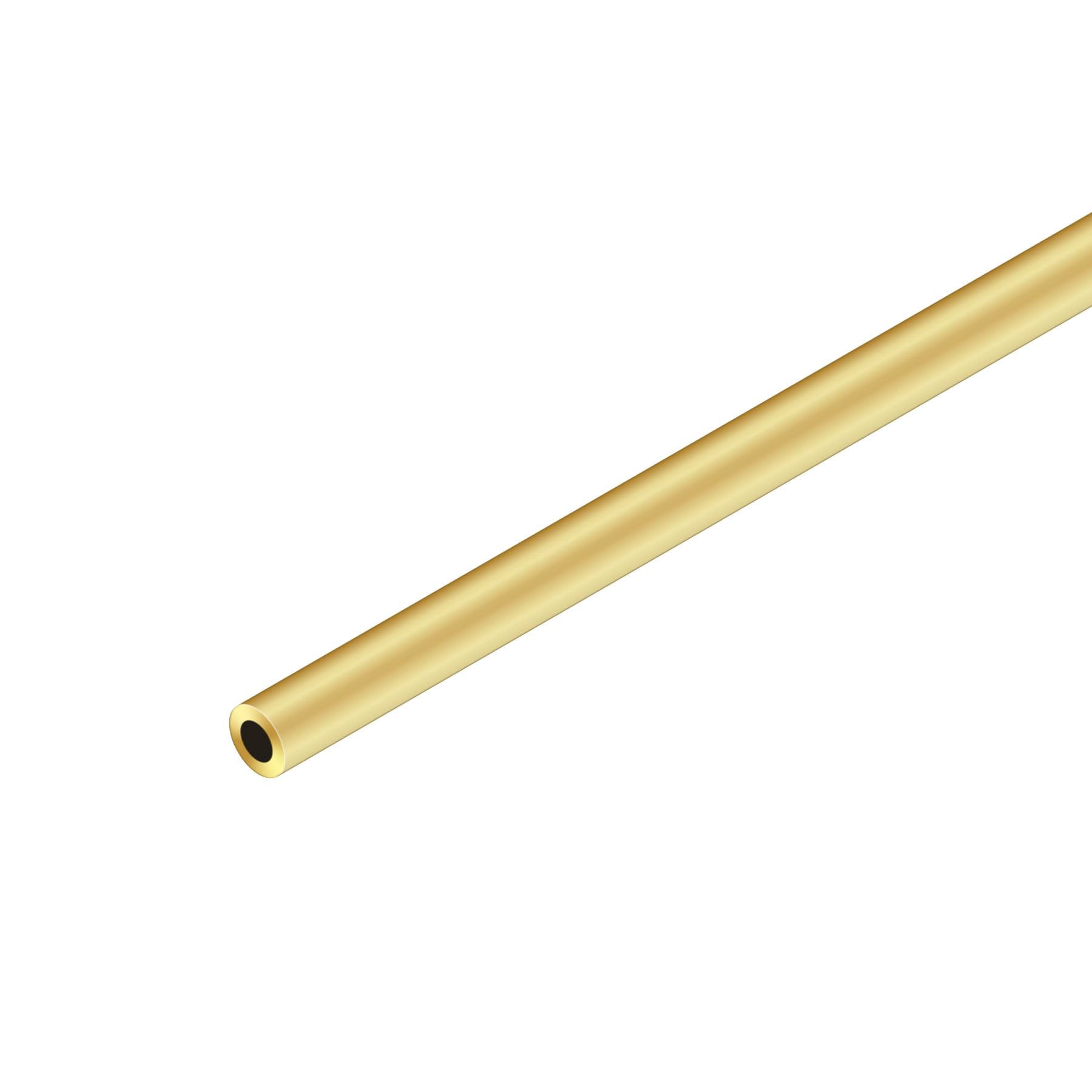 Imeistek Brass Tube, 7Mm Od X 1.5Mm Wall Thickness 300Mm Length Brass Round Pipe Tube For Diy Handicrafts