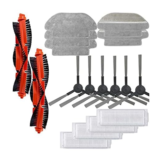 CHAO Ilter Roller Spin Borste Mop Cloth Fit For Xiaomi Roborock Mijia LDS / STYJ02YM / Conga 3490 viomi V2 PRO V3 Robot dammsugare (Color : Burgundy)