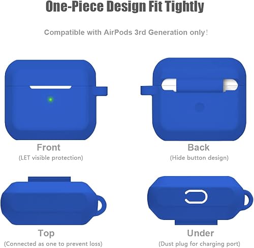 Miniatura 2 de Funda compatible con Apple AirPods 3 con ganchos para las orejas, accesorios de tercera generación YINVA Funda protectora de silicona diseñada para
