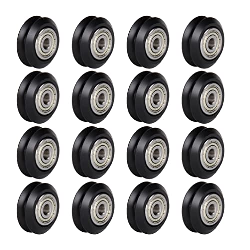 16pcs Black Plastic Passive round Pulley Wheels for 3d Printer