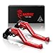 MZS Adjustment Brake Clutch Levers for Honda GROM/MSX125 2014-2018,CBR250R 2011-2013,CBR300R/CB300F/FA 2014-2017,CB400F/CB400R 2013-2015,CBR500R/CB500F/X 2013-2017 Red