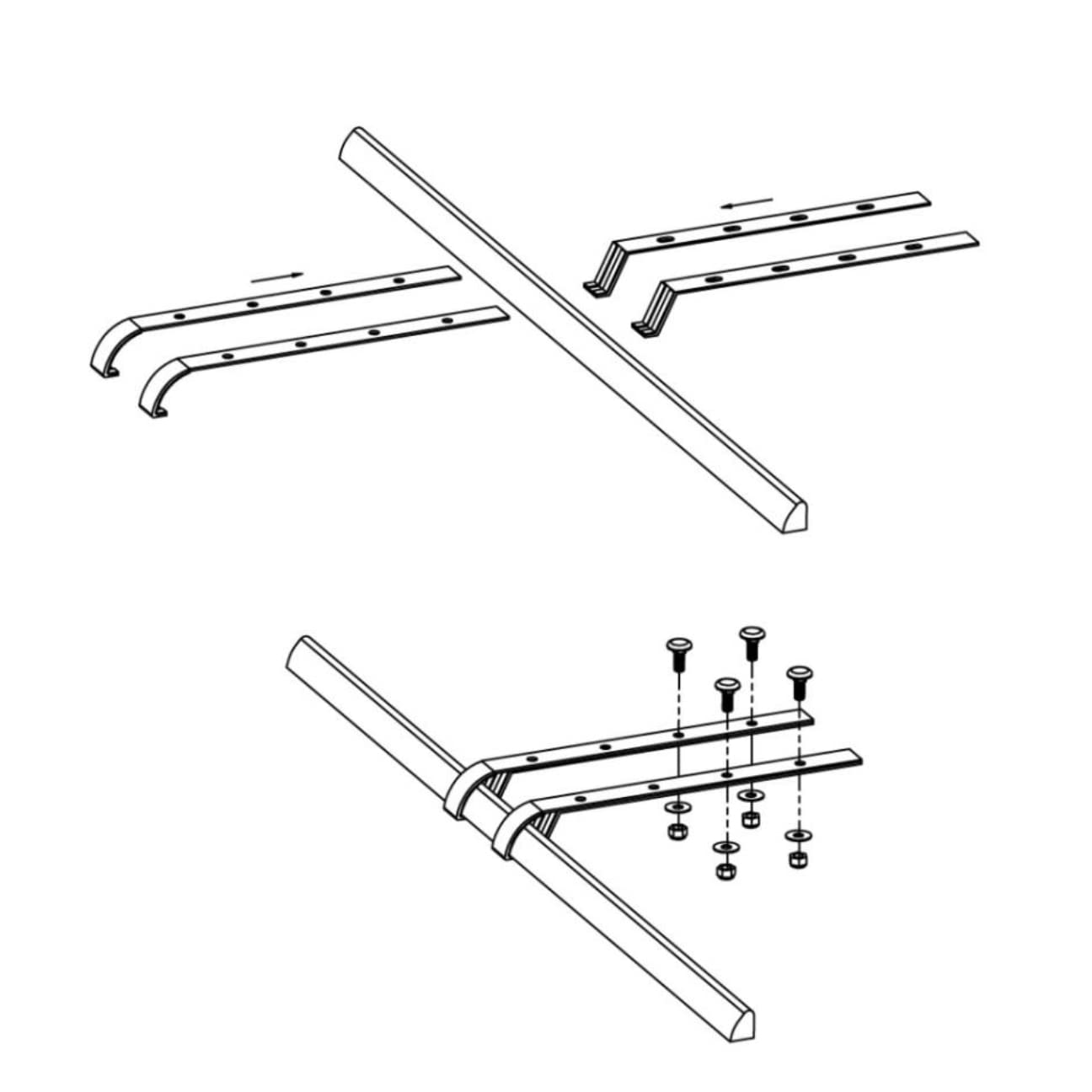 LED-MARTIN Dachreling Montageset FLEX