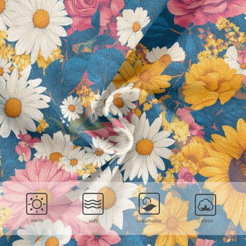 Girls Underwear Soft Cotton Sunflower Rose Kids Panties in Sizes 2/3t, 4t, 5t, 6 and 83