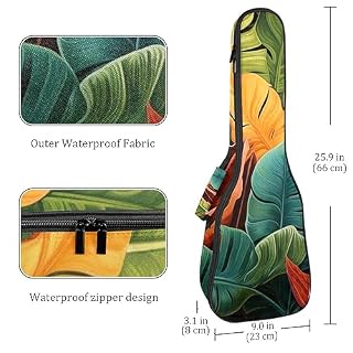 Waterproof Oxford Cloth Ukulele Bag Fairy with Bird and Flower Durable & Stylish Ukulele Case with Storage Tropical Leaves Colorful - Les Beatles, Paul McCartney, John Lennon, RIngo Starr, George Harrison Waterproof Oxford Cloth Ukulele Bag Fairy with Bird and Flower Durable & Stylish Ukulele Case with Storage Tropical Leaves Colorful – Image 4