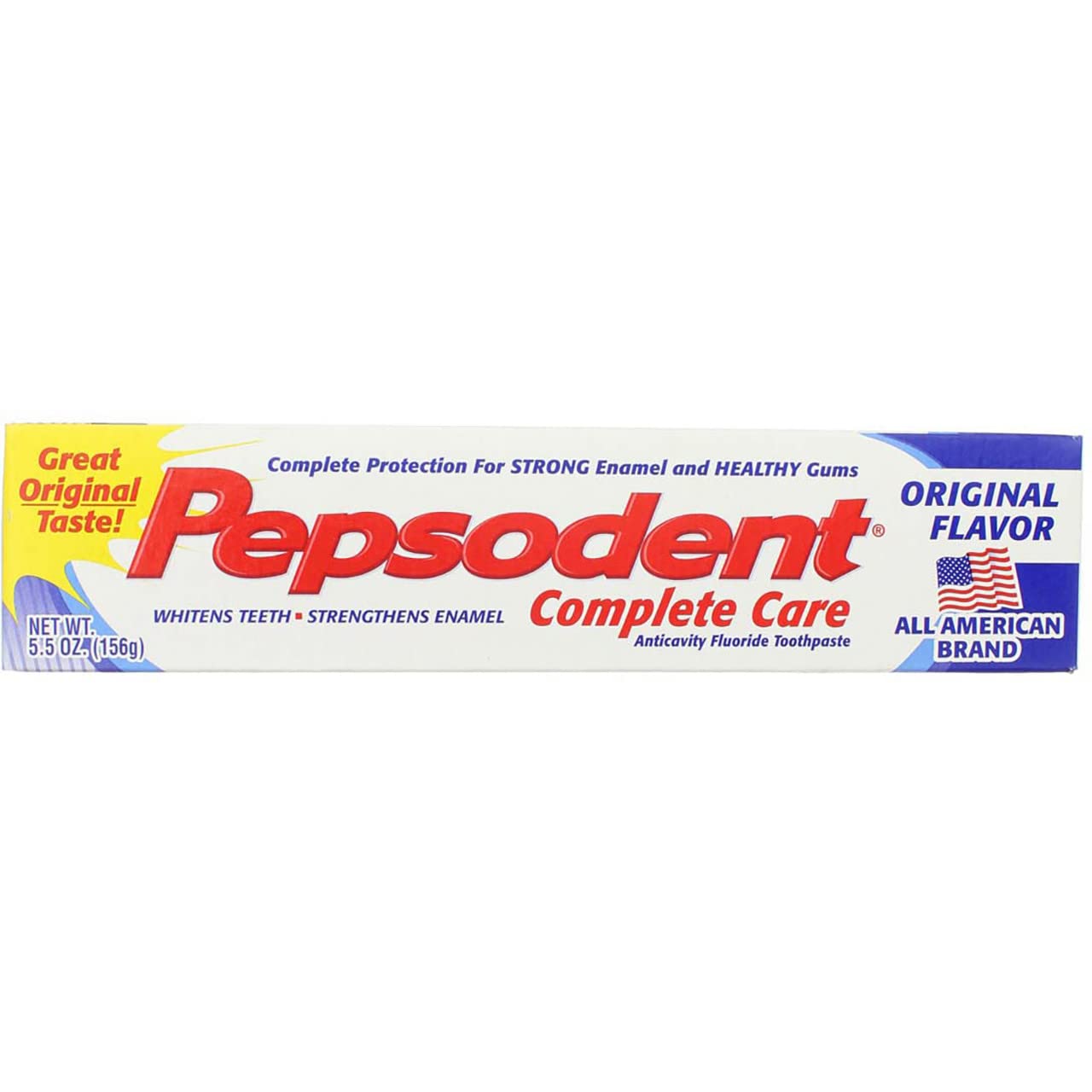 Pepsodent Complete Care Anticavity Fluoride Toothpaste Original Flavor - 5.5 oz, Pack of 6