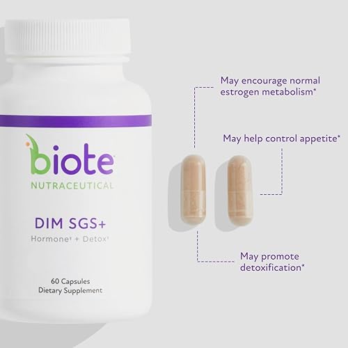 Miniatura 3 de Biote Nutraceuticals - DIM SGS + - Hormona + Desintoxicación (60 Cápsulas)