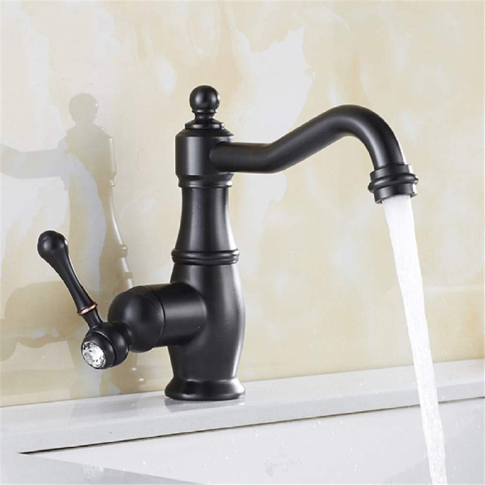 Mitigeur d'eau chaude et froide à levier unique, construction cuivre durable pour vasque