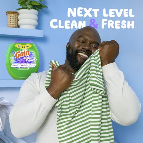 Gain Super Flings Laundry Detergent Pacs, 45 Count, Dewdrop Dream scent, clean and fresh washing detergent laundry soap pacs - image 6