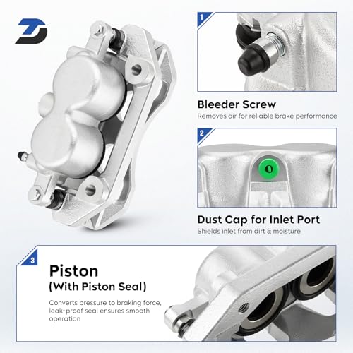 Image of Front&Rear Disc Brake Caliper Assembly w /Bracket for 2009-2018 Dodge Ram 1500, Replacement 18-B4836 18-B4837 18-B5054 18-B5055