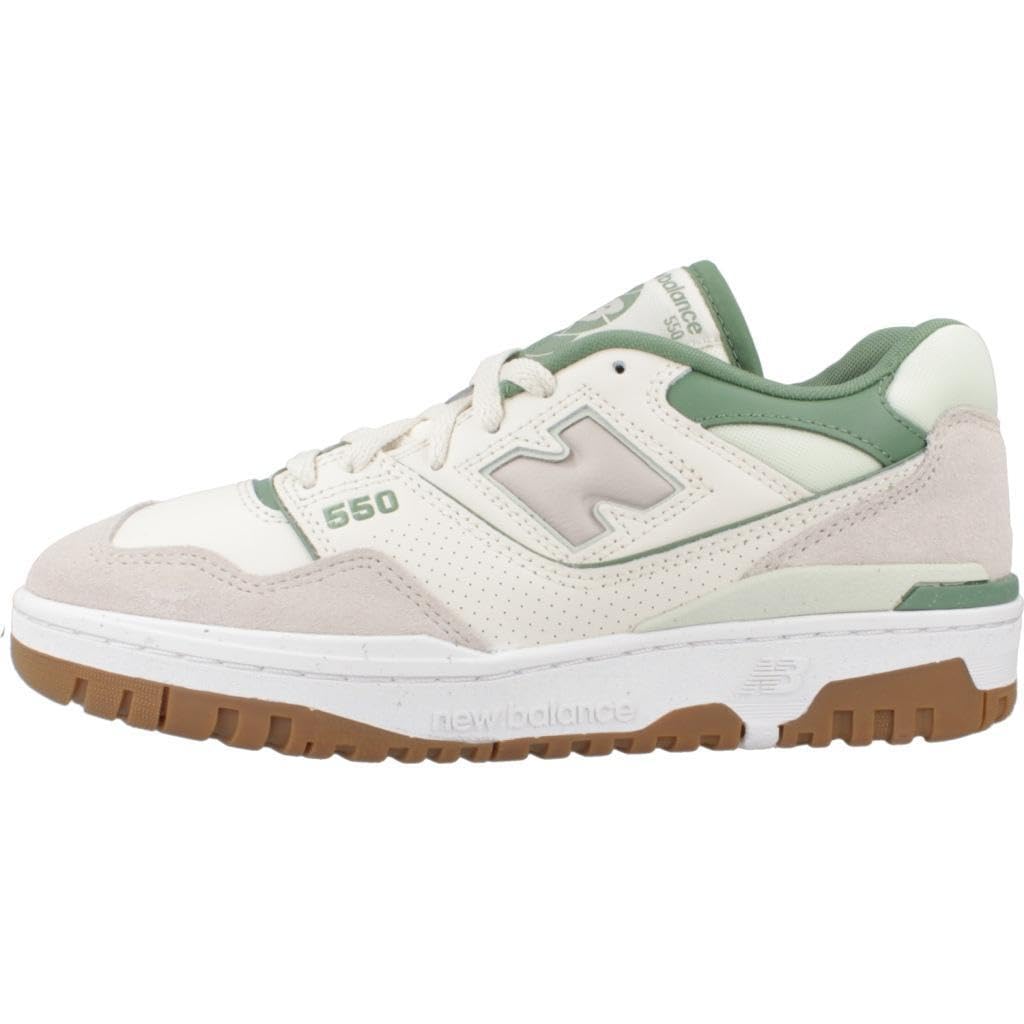 New Balance Women's 550 Sneakers: 6.5 Linen/Natural Mint/Mallard Green