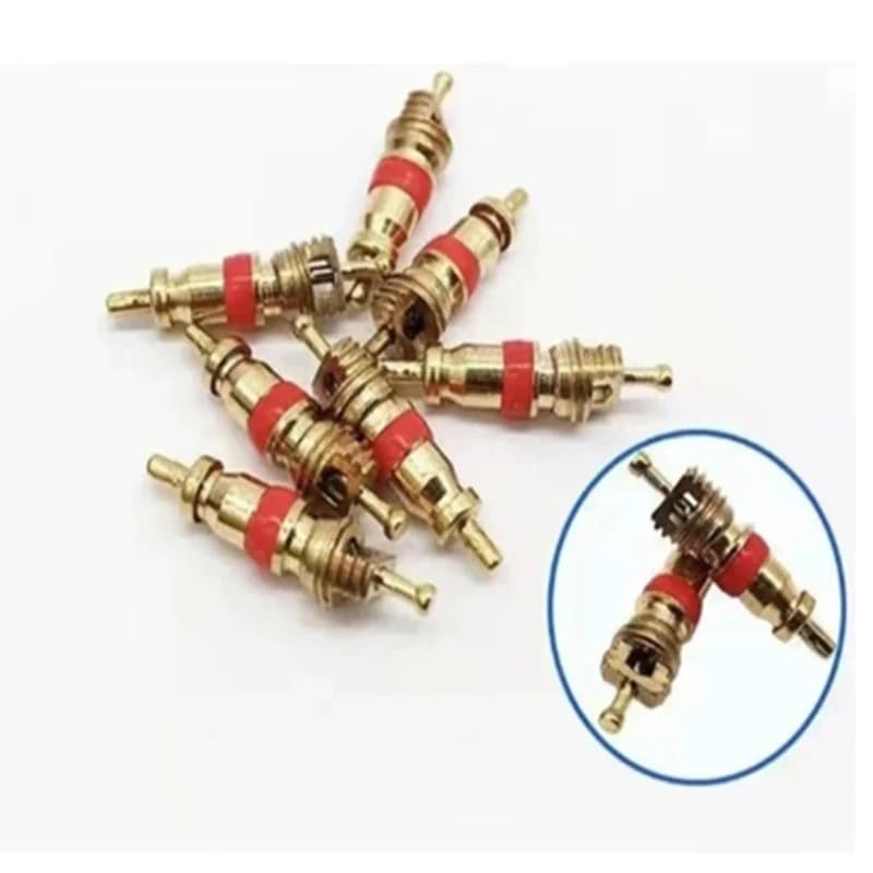 1000Pcs Metall Silber Rot Automotive LKW Reifen Ventil Stem Core Ersatz Teile Verzinktem Oberfläche