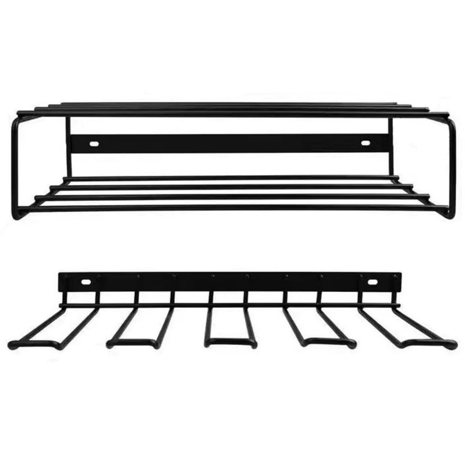 Jazuaiao Men's Model B Double Layer Metal Shelf Holder Power Tool Organizers Garage Storage Rack Drill Holder Utility Storage Rack Drill Wall Mount Garage