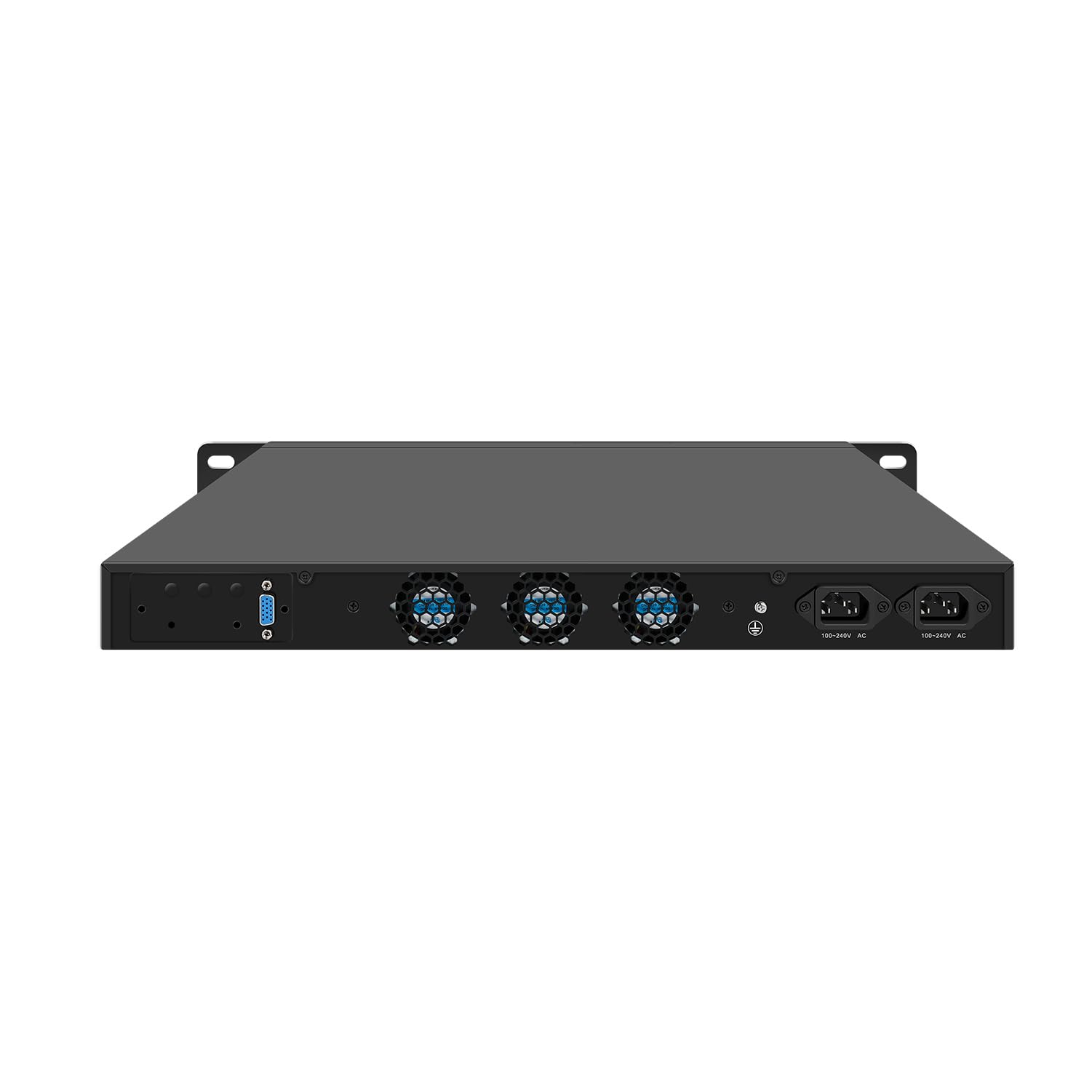 1U Firewall Appliance with Redundancy Power Supply, PFSense, Mikrotik, OPNsense, VPN, Router PC, I3 N300, RJ55, 8 x 2.5GbE LAN, GPIO, SIM Slot, Dual Power, 16G RAM, 128G SSD