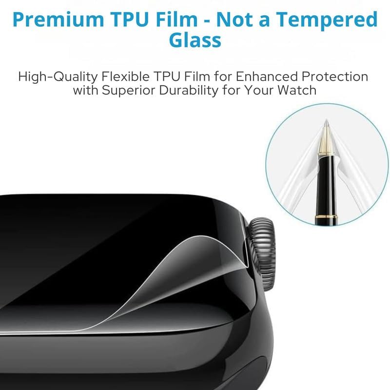 Image of 2 Pack Smartwatch Screen Protector for Fastrack Astor FS1 Pro 1.97 inch - Flexible TPU Screen Guard, HD Clear, 9H Scratch Resistant, Bubble Free Installation - Not Tempered Glass