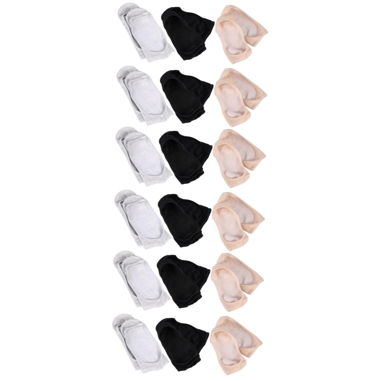 SHERCHPRY 18pares Calcetines Invisibles Antideslizantes De y Paquete Gris Negro Perfectos Para Verano y