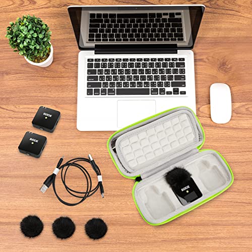 Image of YOUSHARES Wireless Go 2 Hard Carring Case - Professional Flocking Mic Case Compatible with Rode Wireless GO II Dual Channel Compact Digital Wireless Microphone System (black)