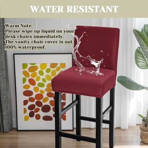 Image of Bar Stool Covers Counter Chair Slipcovers Set of 4,Wine Red | Stretch Barstool Seat Covers,Washable Removable Pub Tall Stool Slipcover,Bar Chair Cover for Kitchen Dining Room Cafe