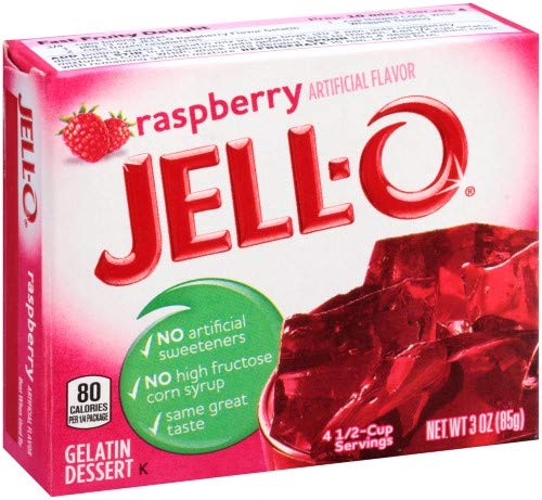 Jell-o, Gelatin Dessert, Raspberry (Pack of 16)