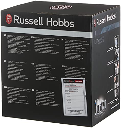 Russell Hobbs 23830-70 bollitore elettrico 1,7 L Nero, Acciaio inox - 4