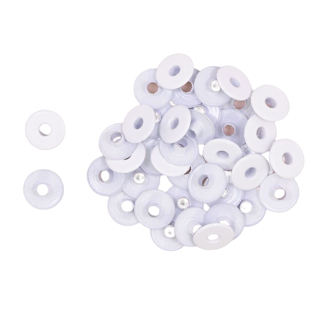 Œillets Wide Craftelier - Lot De 40 - Diamètre Intérieur 5mm/Extérieur 13mm - Blanc - Pour Scrapbooking