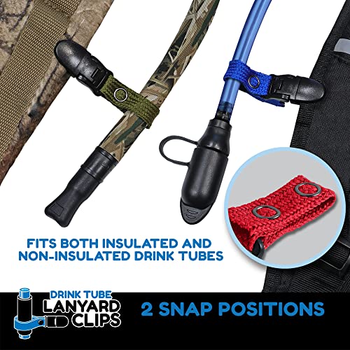 Drink Tube Lanyard Clip. Secure your drink tube to your hydration backpack strap or clothing. (Black)4