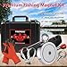2625 lbs Fish Magnets Kit, Double Sided Magnet Fishing Kit with Rope, Super Strong Fishing Magnet for Retrieving Items in River, Lake, Beach, Lawn, 4.57