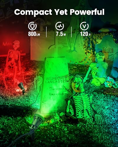 Suraielec UGFL05A Outdoor Spotlight, 800 Lm Halloween Spotlight thumb #2