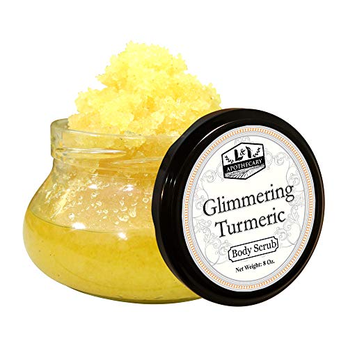 8 Oz. Turmeric Body Scrub, Deeply Exfoliating Body Scrub - Dead Sea Salt Body Scrub, Hydrating Body Scrub, Exfoliation Body Scrub & Moisturizing Body Scrub