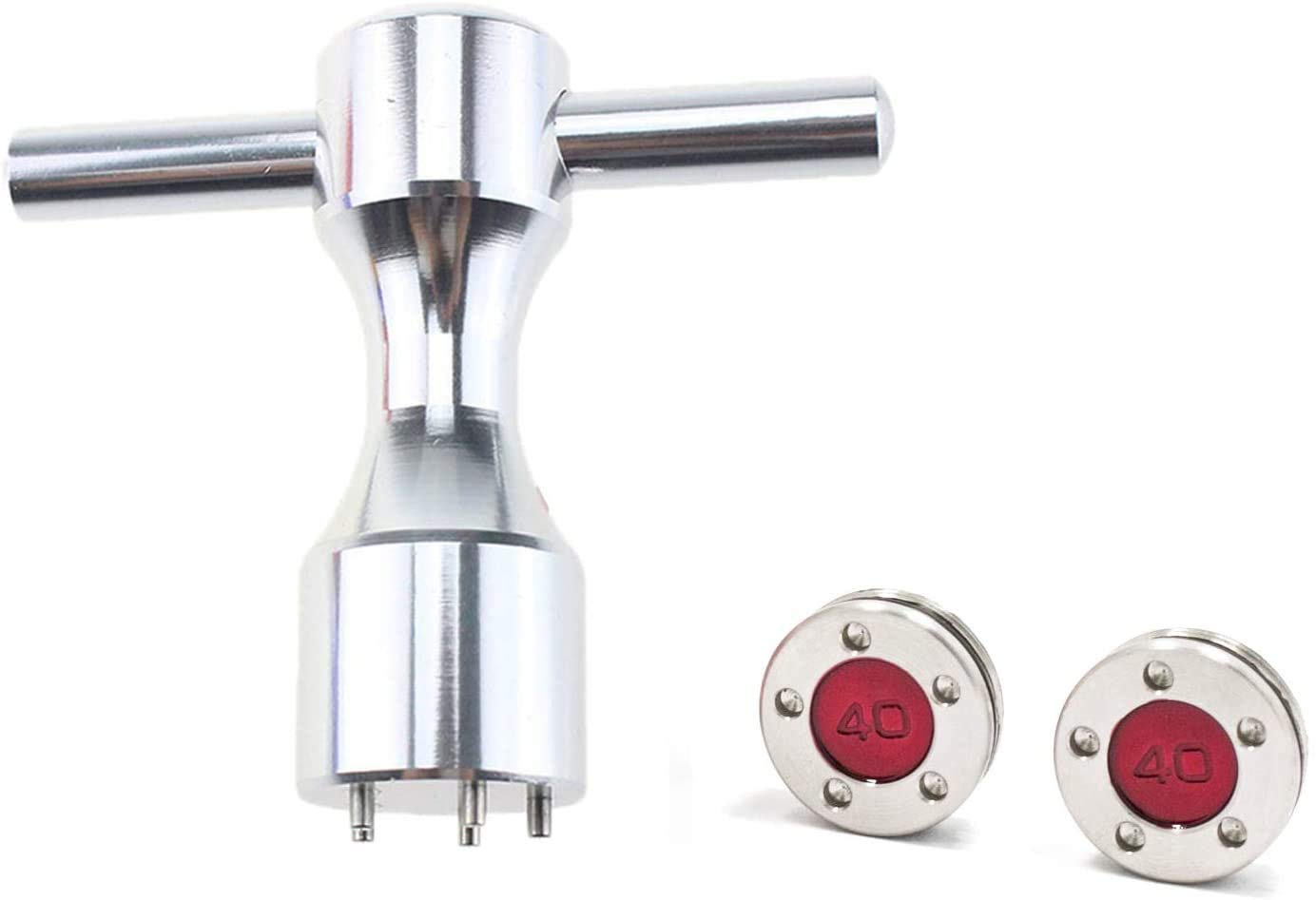 HISTAR 2Pcs Golf Custom 40g red Weights + Sliver Wrench for Titleist Scotty Cameron Putters