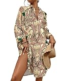Bsubseach Womens Modern Swimsuit Cover Up Blouse Button Down...