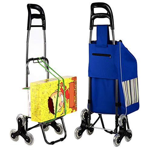 Faltbare Einkaufstrolley Tasche, faltbarer Trolley Cart, 3 Räder, Treppen-Kletterwagen, faltbar, großes Fassungsvermögen… – Bild 3