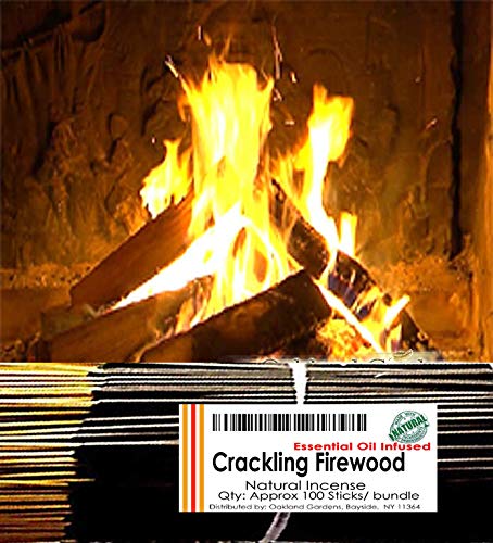Oakland Gardens Premium Hand Dipped Incense Sticks, You Choose The Scent. 100 Sticks. (EO Crackling Firewood)