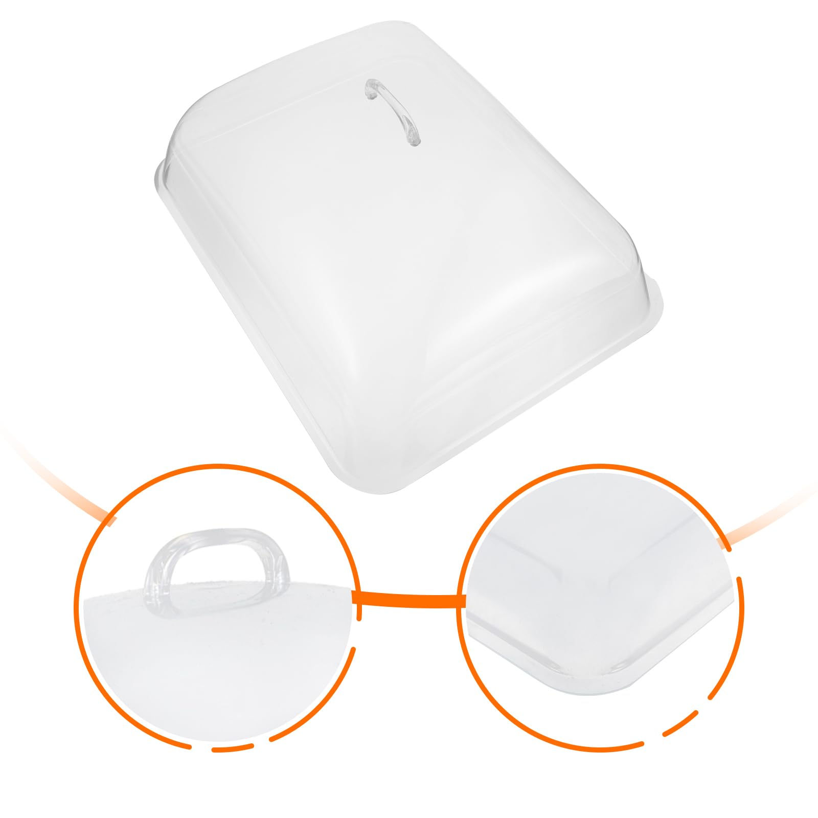 Doitoolcake Dome Cover Rectangular Clear Desert Cloche Display