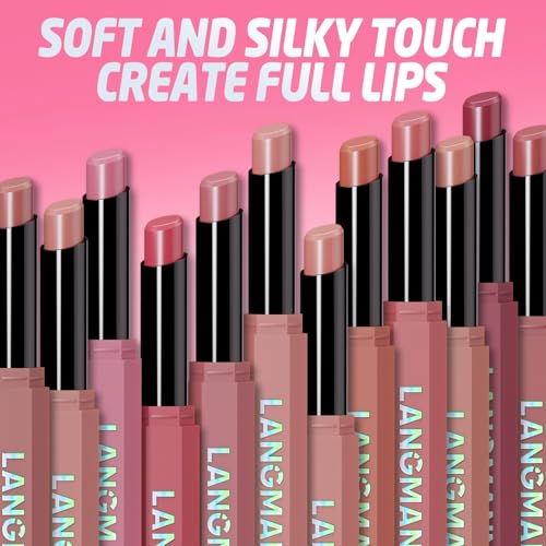 Image of BestLand 6PCS Pink & Rose Matte Lipstick Set - Soft Nude Pink, Dusty Rose & Berry Shades - Creamy Velvet Long Lasting Lip Color Collection - Lightweight Full Coverage Blur Effect Lip Makeup Kit