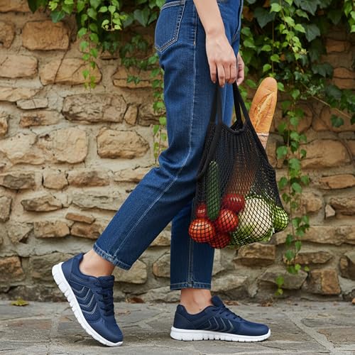 Image of DUOYANGJIASHA Lightweight Walking Shoes for Women: Comfortable & Breathable Mesh Fashion Sneakers for Daily Wear - Casual Non Slip Tennis Shoes for Workout Gym Travel