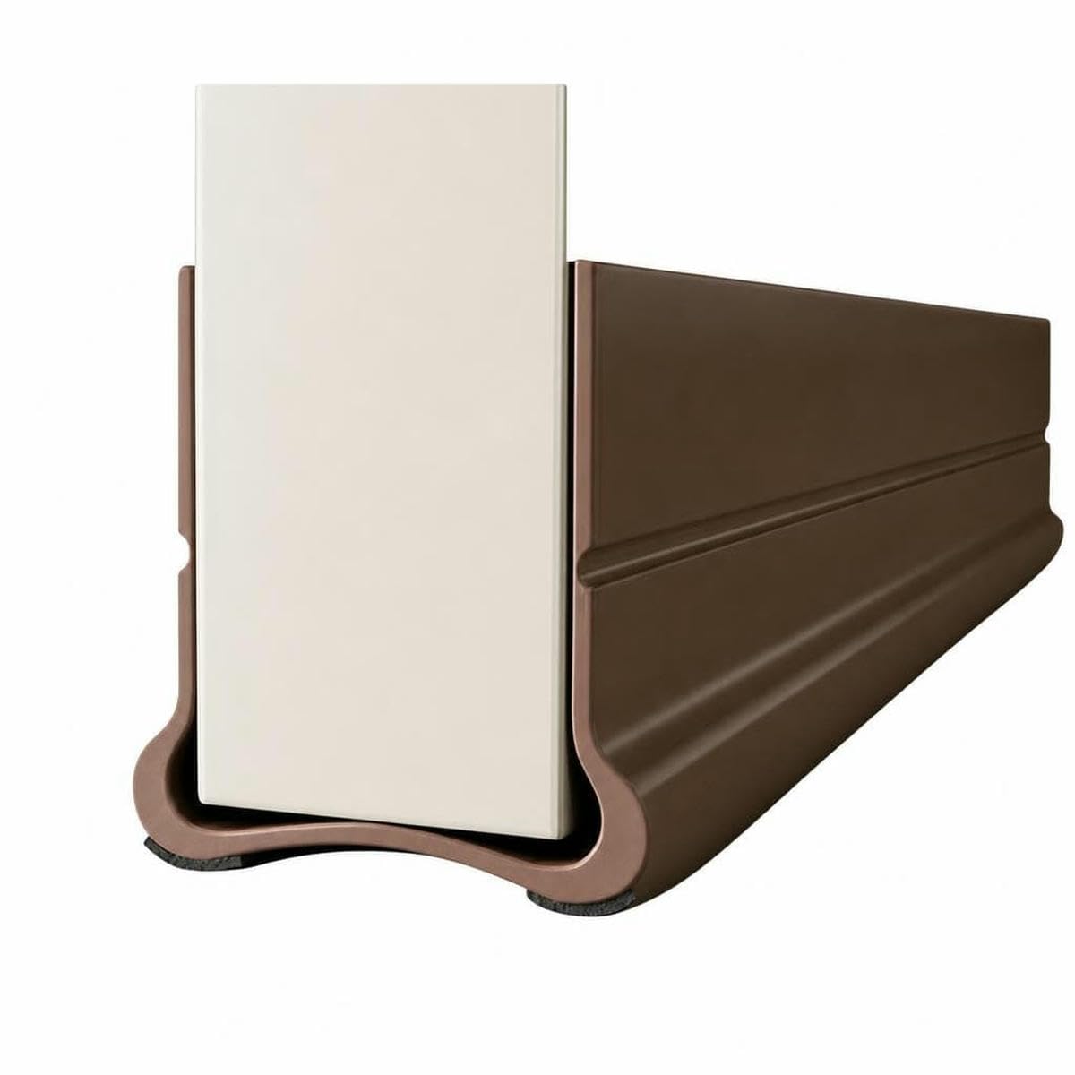 Flexible Door Bottom Sealing Strip Door Gap Soundproofing Wind and Dust Proof Weather Strip Under Door Draft Stopper Tape-Upgraded Brown