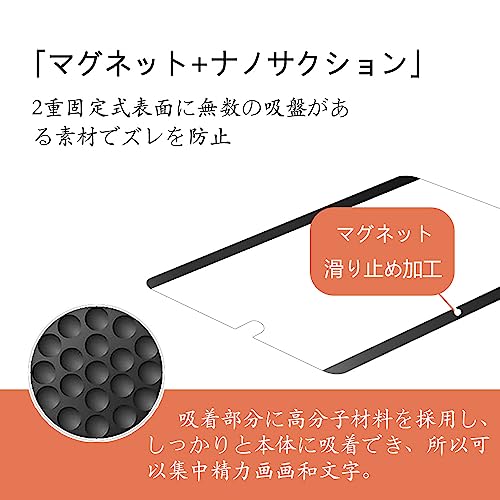 esharpil ipad 9.7 フィルム iPad Pro 9.7インチ/iPad 第6世代/iPad 第5世代/iPad Air2/Air 用の ペーパーライクフィルム 着脱式 マグネットタイプ 文字用 液晶保護フィルム 反射防止/指紋防止/上質紙タイプ/アンチグレア/気泡防止/アイパッド/日本素材製フィルム
