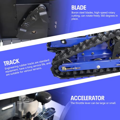 Image of Infront Remote Control Lawn Mower, Crawler Track All-Terrain System, Hybrid Oil-Electric Power for Steep Slopes and Large Lawns, Adjustable Cutting Height