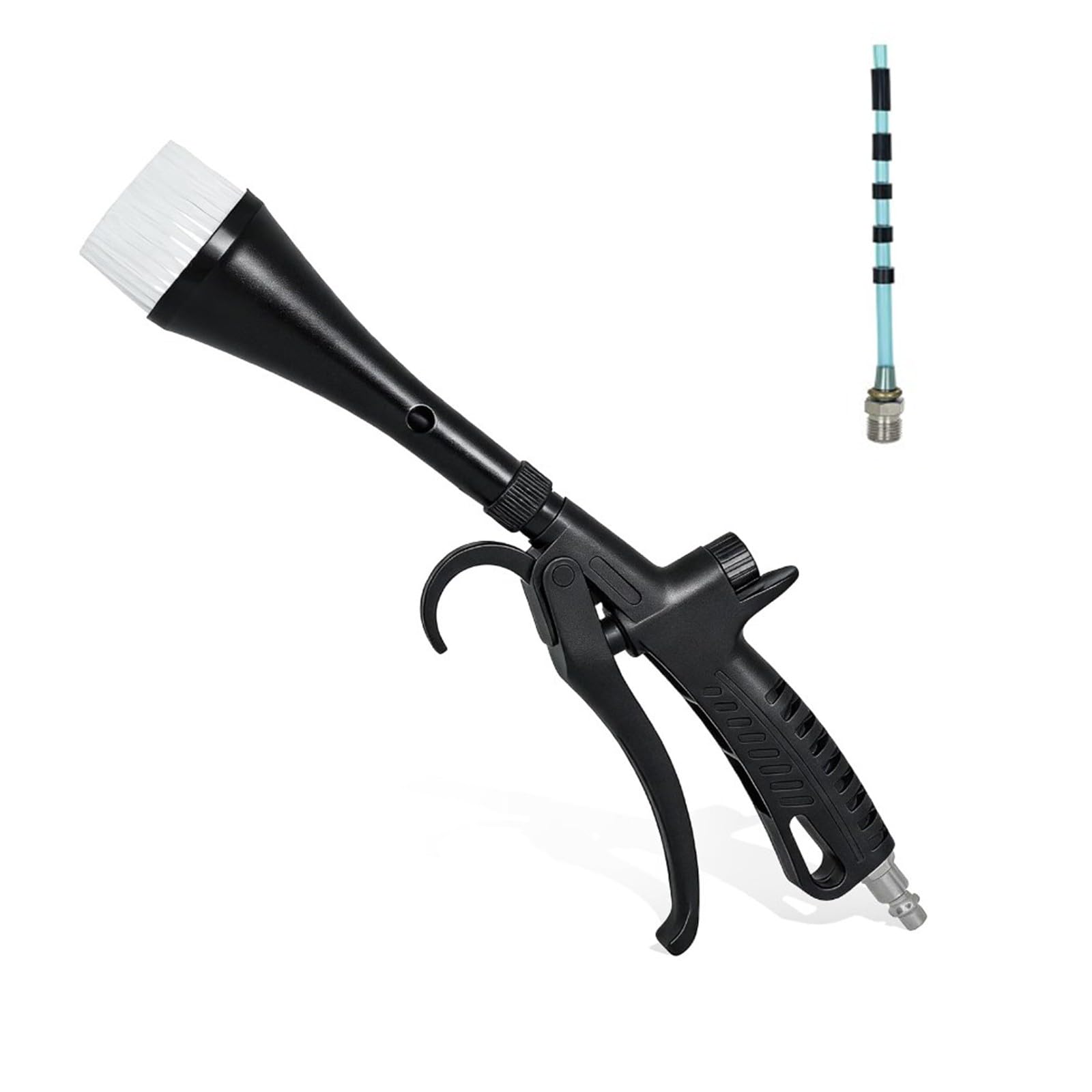 Rotating Nozzle Air Duster for Professional Auto Detailing and Keyboard Pressurized Air with Brush
