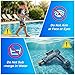 Funwee 2 Pack Electric Water Guns, Full Automatic Electric Squirt Gun High Capacity 400+ Water Blasts, Long Range Water Blaster, Summer Outdoor Pool Auto Water Toy for Adult Kid(Black+Blue)