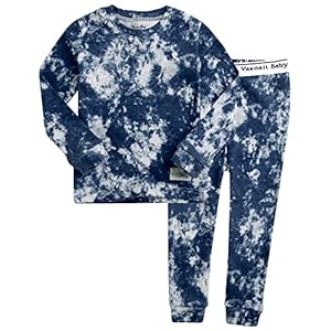 VAENAIT BABY 12M-12 Toddler Kids Boys Girls 100% Cotton Marbling Sung Fit Sleepwear Pajamas 2pcs Pjs Set