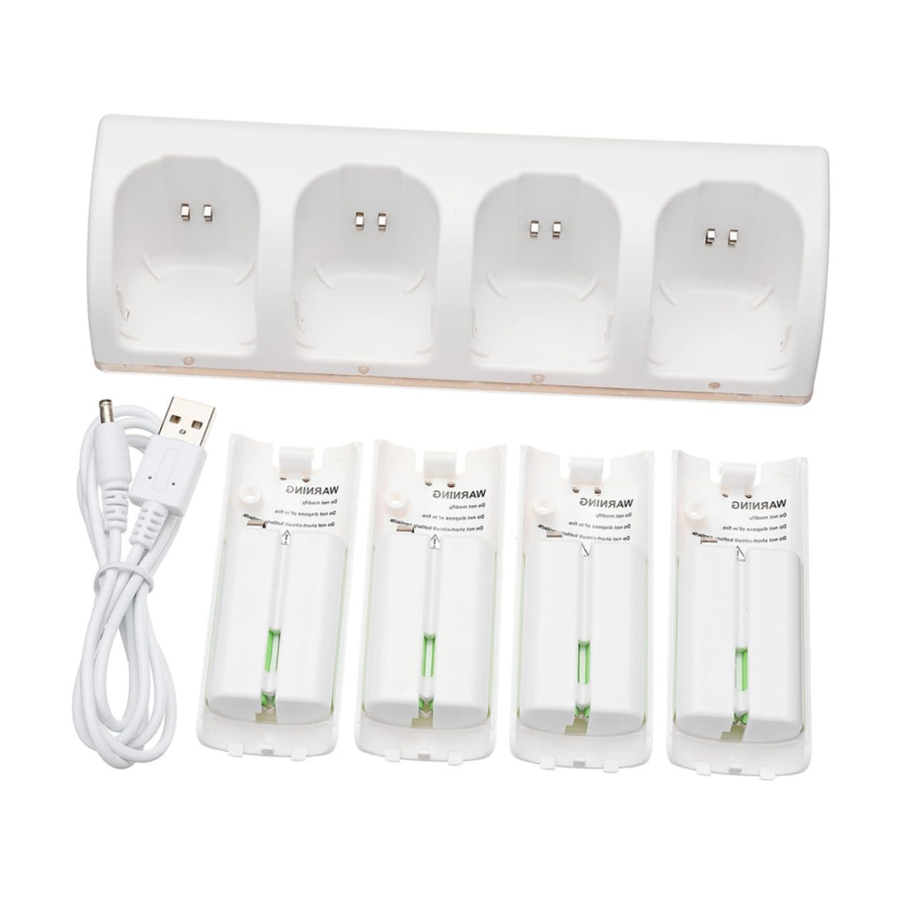 Angoily Batería de Luz Azul Cargador de Batería de Ranuras Adaptador para Uso Videojuegos Cargador de Inteligente Compatible Recargables