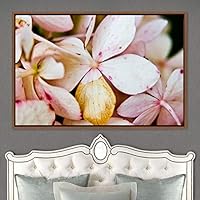 Framed Canvas Wall Art Blooming Closeup Botanical Chic Closeup Expressive Multicolor Photography Realism Ultra - 16x24 inches