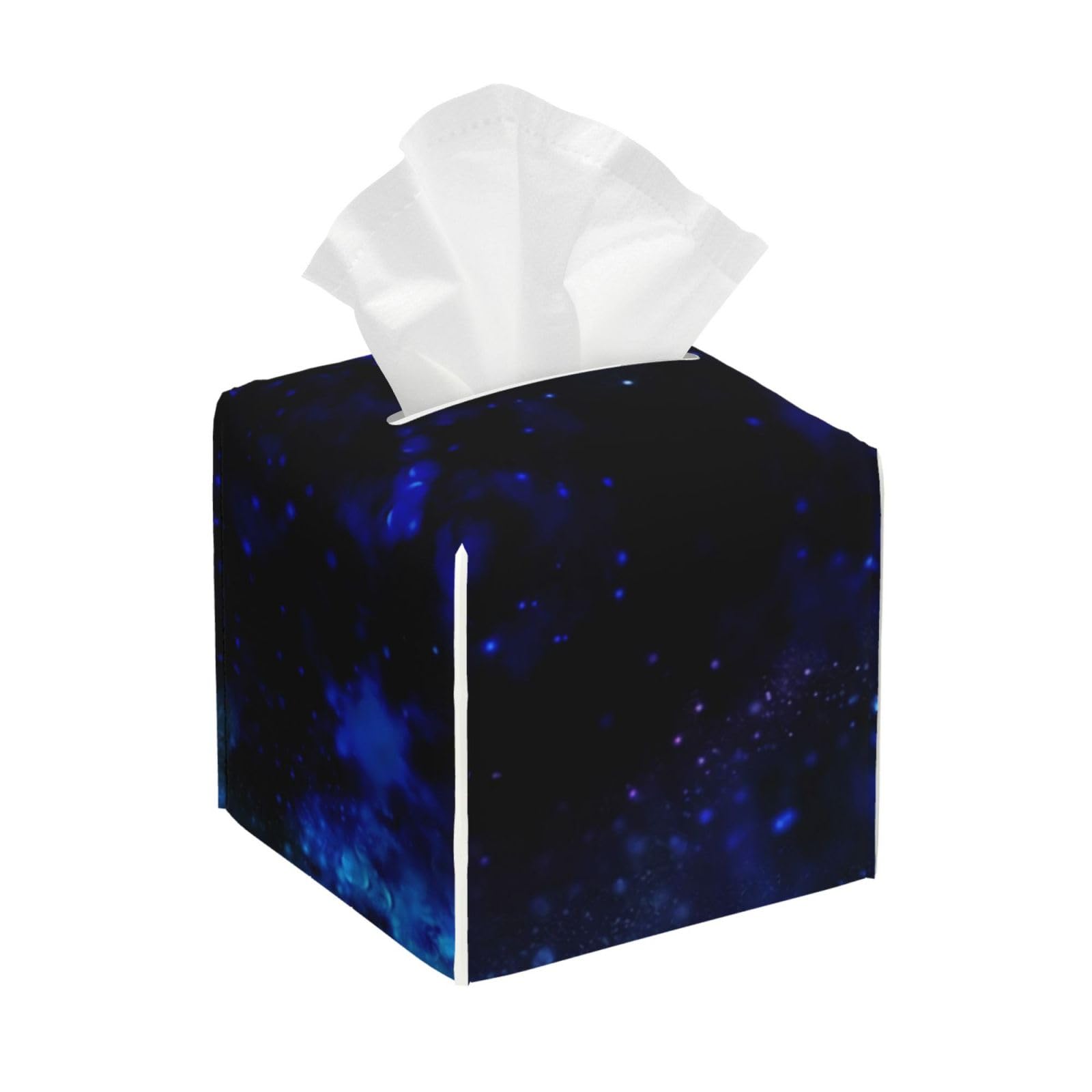 Cosmos Galaxy Space Stars Background PVC Cube Tissue Pack for Home Office Bathroom Use