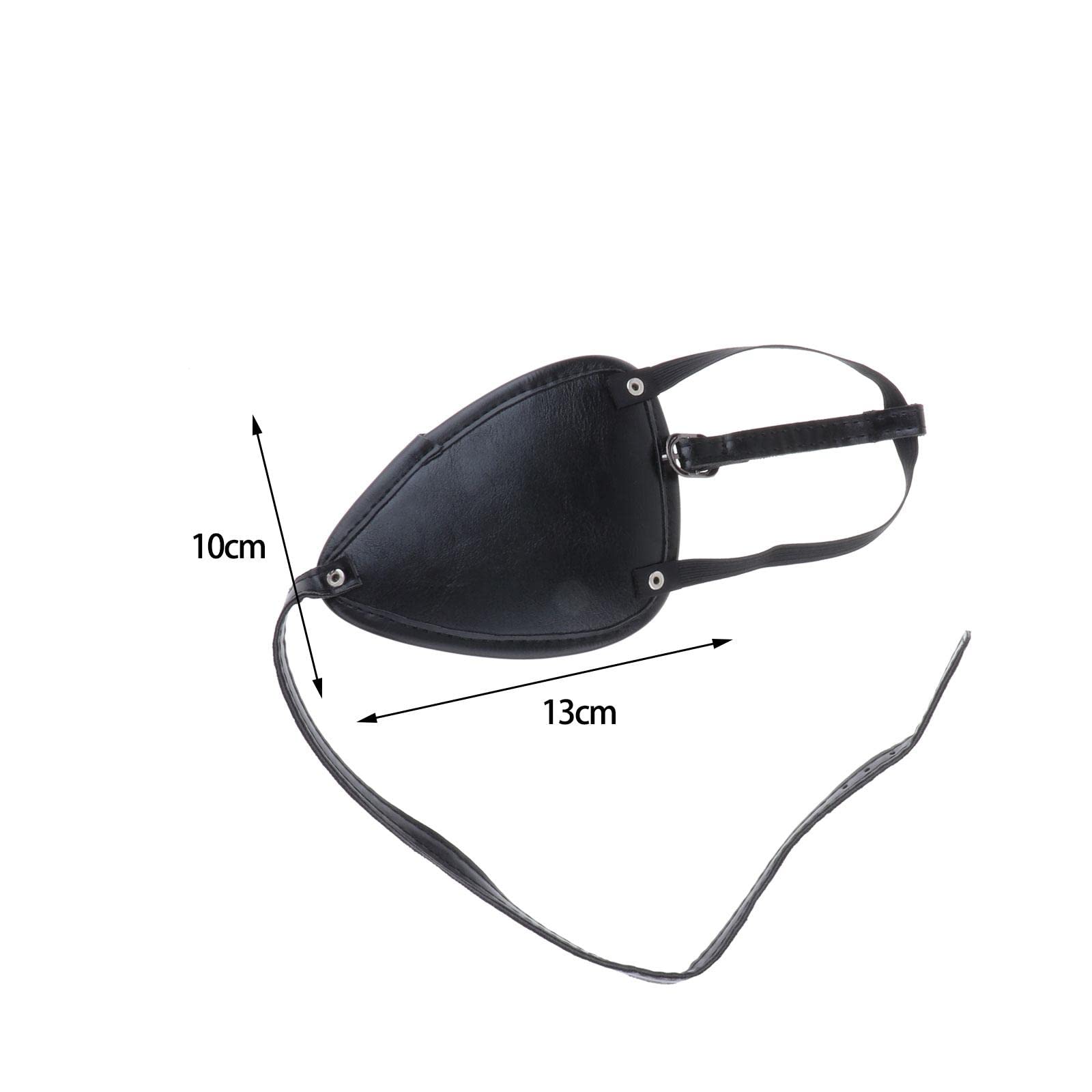 Benda per occhi da pirata, regolabile, creativa, per cosplay, travestimento, adulti, occhio sinistro, 13 cm x 10 cm