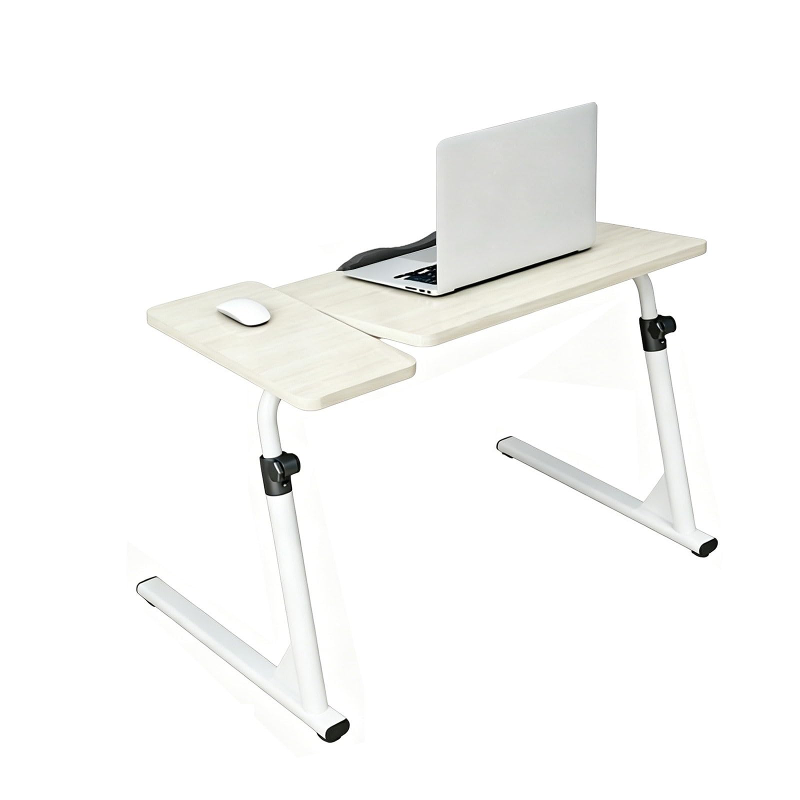 Mesa auxiliar de altura ajustable, mesita de noche plegable para laptop con tablero de mouse y tapón para dormitorio y sala de estar, diseño que ahorra espacio, perfecta para estudiar y leer