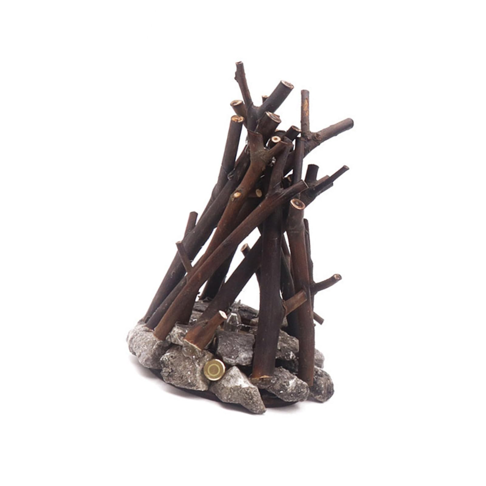 Jazuaiao Battery Run Artificial Firepit Lamp Highlighting Stone Base Realistic Creak 3 Modifiable Light Settings Battery Run Artificial Firepit Lamp