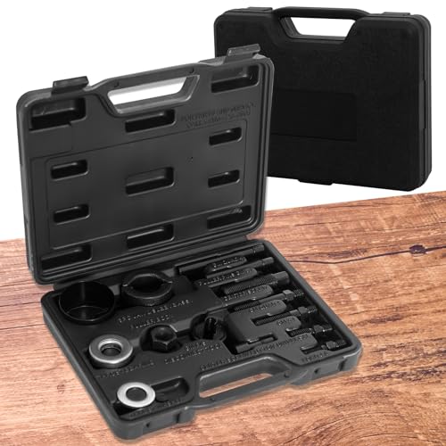 TOPEMAI Power Steering Pump Pulley Removal Tool Pulley Puller Tool Pulley Puller and Installer Kit for Removal Vehicle Power Steering Pump Alternator Pulleys